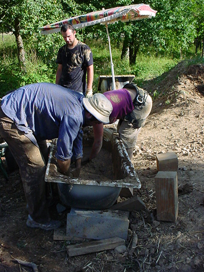 Baignoire de barbotine