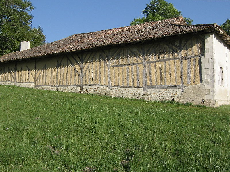 Murs en torchis (Ferme du Parcot, Dordogne).